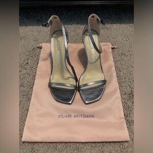 $475 Stuart Weitzman Nudistsong Ankle Strap Heels